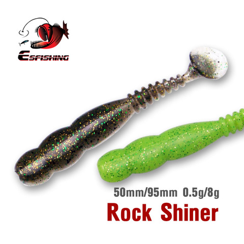 Leurres de pêche au bord de la mer Shad Rock Shiner 50mm 95mm leurres de pêche appâts souples leurres de turluttes leurres nageurs Wobblers appâts de pêche en mer Pesca ► Photo 1/5