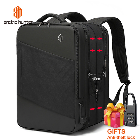ARCTIC HUNTER – sac à dos de voyage pour hommes, avec Port de chargement USB multifonction, sacs extensibles, hydrofuge ► Photo 1/6