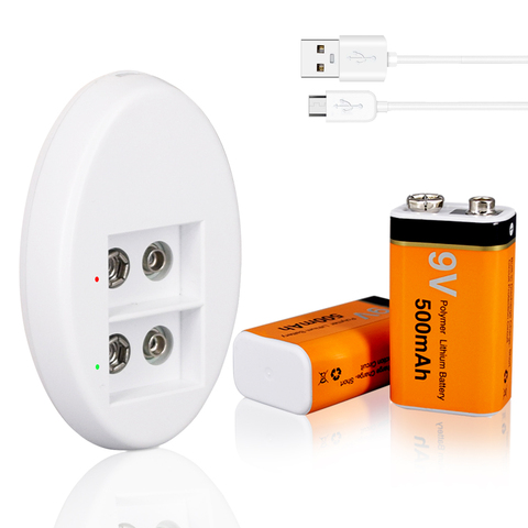 PALO – batterie lithium-ion Rechargeable, 9V, 500mAh, pour multimètre, Microphone, jouet, télécommande ► Photo 1/6