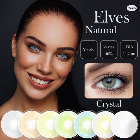 Lentilles de Contact colorées pour les yeux, 1 paire, bleu, gris, marron, cristal, miroir, couleur naturelle ► Photo 1/6