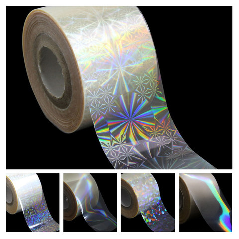 Feuilles holographiques pour ongles, 120 m/rouleau, papier transfert pour Nail Art, ciel étoilé, paillettes ► Photo 1/1