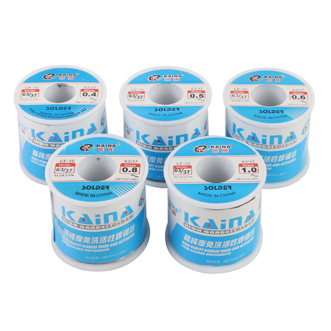 KAINA – fil à souder 0.4/0.5/0.6/0.8/1mm, 450g, 63/37, pour fer à souder, étain, plomb, étain, noyau de colophane ► Photo 1/6