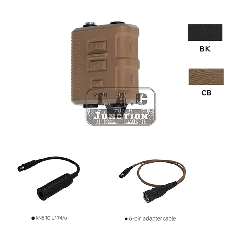 FCS – connecteur émetteur-récepteur tactique V60 PTT, pour AMP Comtac III, casque Comtac3, câble adaptateur à 6 broches KN6 à U174/U, ensemble PTT ► Photo 1/6