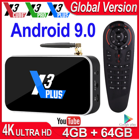 Ugoos X3 Pro TV BOX Android 9.0 Amlogic S905X3 4GB 32GB TVBox X3 Cube 2GB 16GB X3 Plus 4G 64GB 2.4G/5G WiFi 1000M 4K décodeur ► Photo 1/6