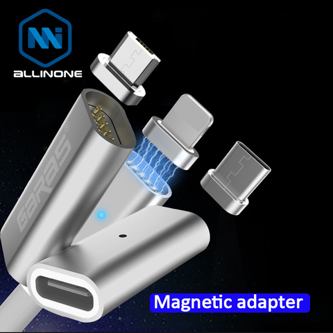 Garas Micro USB adaptateur magnétique Android câble de type USB renouvelable charge rapide pour câble de téléphone portable Micro USB ► Photo 1/6
