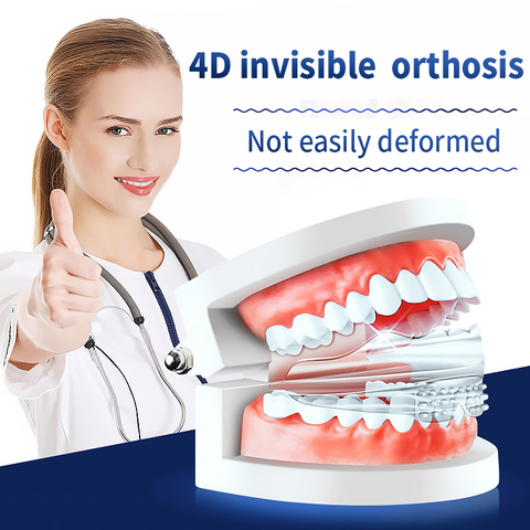 Orthèse orthodontique dentaire Invisible 3 étapes appareil à dents aligneurs plateaux dents lisseur retenue alignement formateur bouche ► Photo 1/6