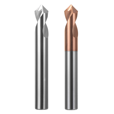 Fraise chanfrein Endmill alliage revêtement tungstène acier outil Cnc HRC55 aluminium centrage Point foret carbure chanfreinage aussi ► Photo 1/6