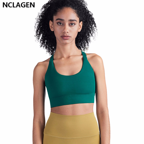 NCLAGEN – soutien-gorge de sport élastique solide pour femmes, soutien-gorge Push up, sous-vêtements d'entraînement, de Yoga, de gymnastique, de course à pied ► Photo 1/6