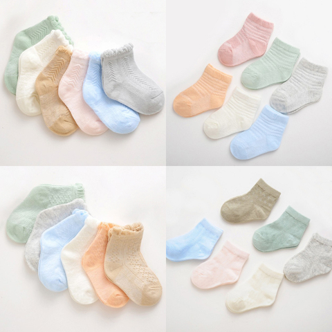 6 paire/lot nouveau nouveau-né chaussettes pied chaussette garçons et filles mince bébé chaussettes ► Photo 1/6