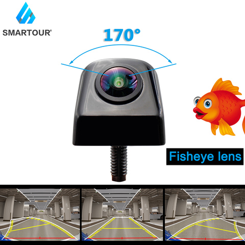 HD 1920x1080P trajectoire dynamique Fisheye lentille voiture vue arrière caméra Starlight Vision nocturne véhicule piste caméra de recul ► Photo 1/6