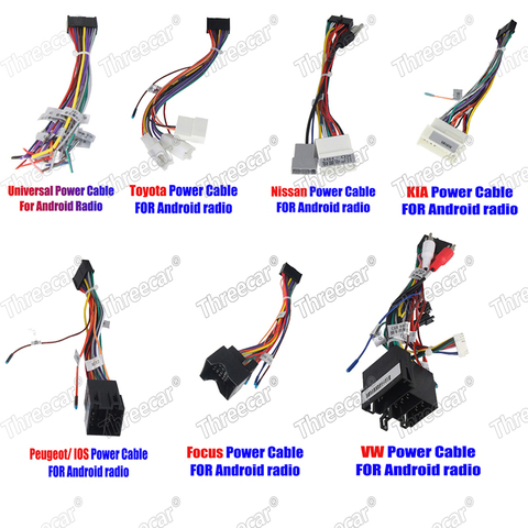 Accessoires en option câble spécial pour votre voiture (pour Nissan/KIA/Peugeot/VW/Ford Focus/Toyota) pour Android radio ► Photo 1/6
