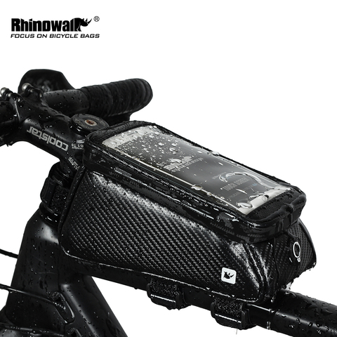 Rhinowalk vtt vélo vélo sac étanche à la pluie écran tactile cyclisme haut avant Tube cadre sacs 5.8/6.0 coque de téléphone ► Photo 1/6