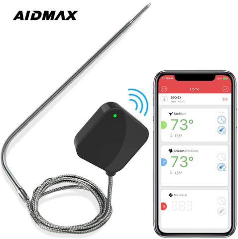 AidMax NanoL – thermomètre numérique sans fil pour BBQ, pour la viande, pour four, avec sonde en acier inoxydable, pour la cuisine ► Photo 1/6