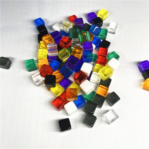 Cube de tamis à Angle droit pour jeu de Puzzle, 50 pièces/ensemble 8mm, gris, coin carré, cristal coloré, pièce d'échecs, 10 couleurs ► Photo 1/6