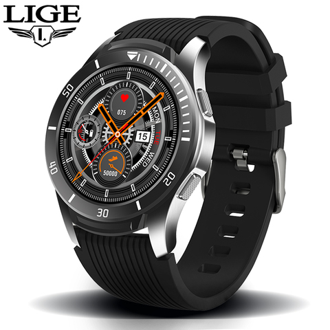 LIGE plein contact/rond montre intelligente hommes affaires mode femmes montre intelligente Android IOS soutien multi-sports Modes santé Tracker ► Photo 1/6