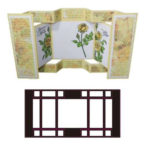 Cartes de découpe 3D en métal pliable personnalisé en acier pliable, scrapbooking, livre pointu en carbone, album photo, cartes d'art, matrices découpées ► Photo 1/4