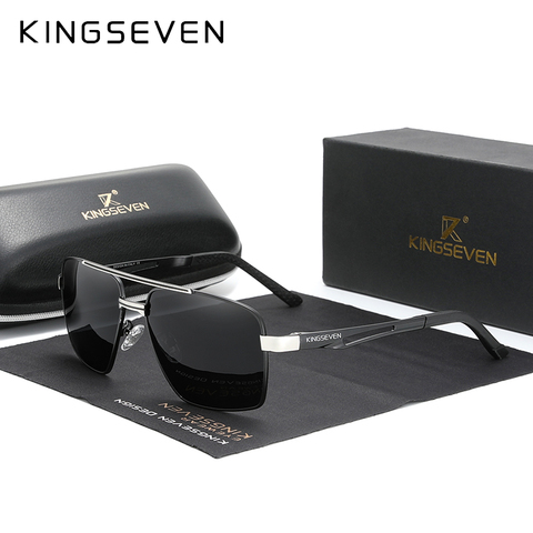 KINGSEVEN – lunettes de soleil polarisées pour hommes, en aluminium, miroir, sport, conduite, N7755, 2022 ► Photo 1/1