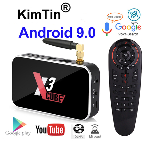 Boîtier Smart TV et WiFi Android 9.0 Amlogic S905X3, 2 go DDR4, 16 go ROM, 2.4/5 ghz, 1000M, Bluetooth, lecteur multimédia 4K HD ► Photo 1/5