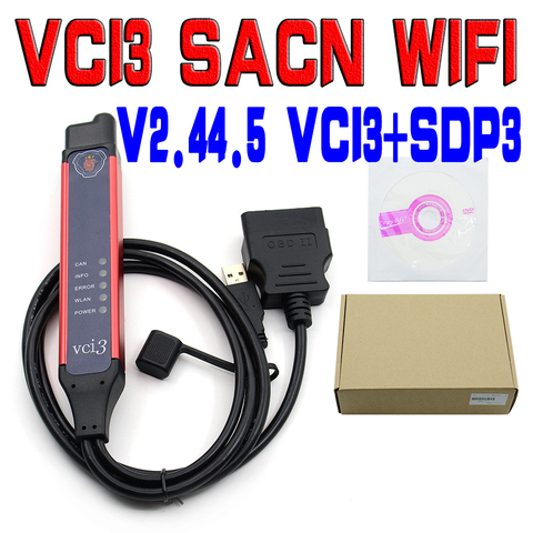 Dernier SoftBetter que VCI2 VCI1 Fit V2.44 / 2.40.1 / 2.31 qualité A + OBD 2 Scanner WIFI sans fil SDP3 VCI3 pour le diagnostic de camion ► Photo 1/6