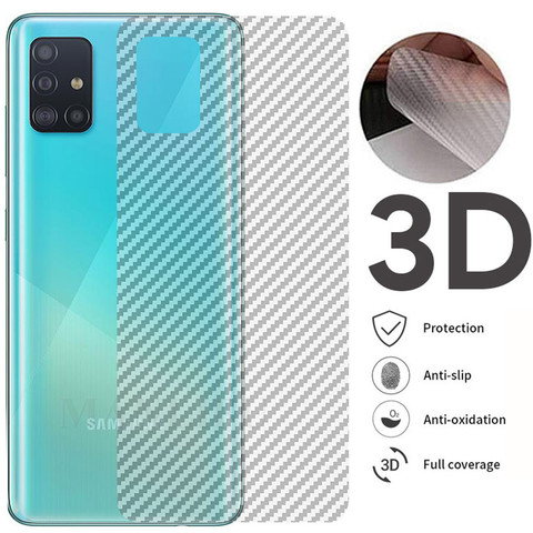 5 pièces/lot 3D protecteur d'écran en Fiber de carbone pour Samsung Galaxy Note 20 Ultra S20 S10 Lite A71 A51 couverture arrière Film de protection ► Photo 1/6