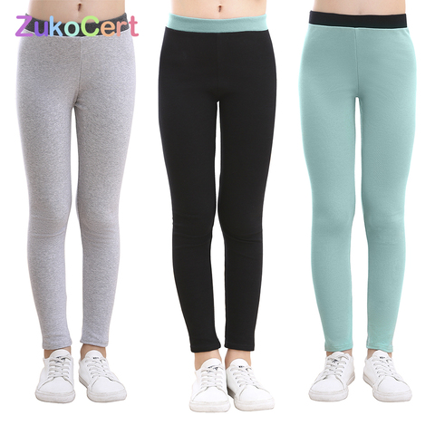 ZukoCert – Leggings en coton chaud pour adolescentes, pantalon crayon épais pour enfants de 3 à 12 ans, automne ► Photo 1/6