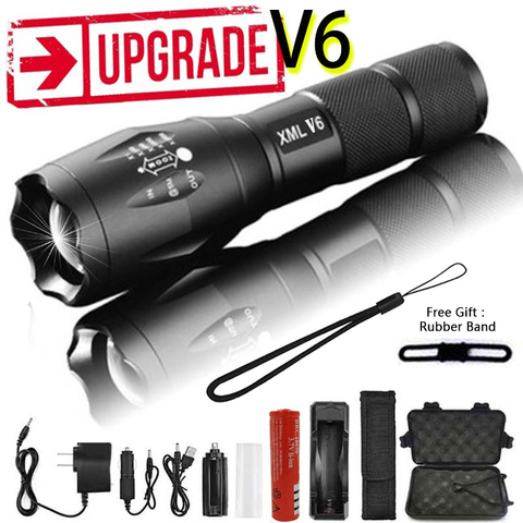 MINI torche Ultra lumineuse étanche rechargeable avec 5 Modes (Z45 lampe de poche Led T6/L2/V6), avec zoom et batterie 18650, pour le camping et les opérations tactiques ► Photo 1/6