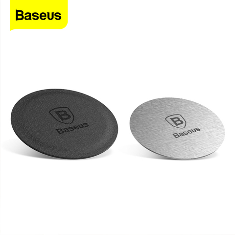 Baseus disque magnétique pour support de voiture, pour support de voiture pour téléphone, 2 pièces de feuilles de fer en métal et en cuir, utilisation de plaques, support magnétique pour support Mobile ► Photo 1/6