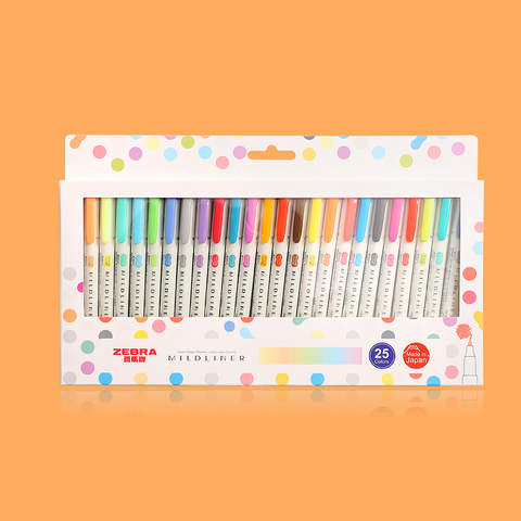 JIANWU 3pcs 5pcs/set  Japanese stationery  zebra Mild liner double headed fluorescent pen  hook pen color Mark pen cute ► Photo 1/5