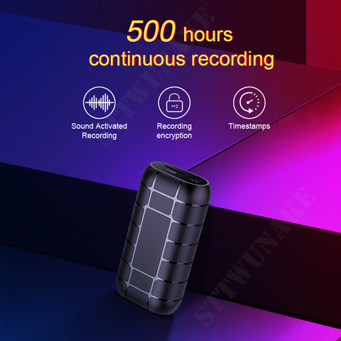 STTWUNAKE enregistreur vocal 500 heures Dictaphone audio son espion invisible activé mini numérique professionnel micro lecteur flash ► Photo 1/1