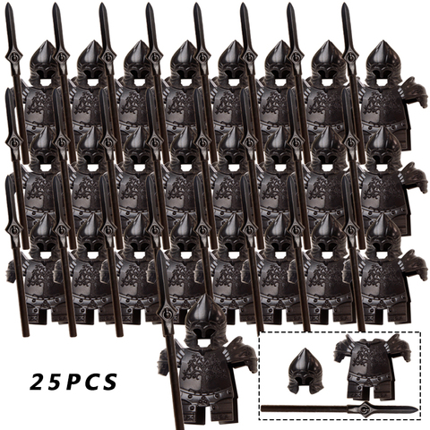 Chevalier médiéval accessoire ensemble militaire pour 4cm mini poupées MOC nain armes blocs de construction briques jouets pour enfants ► Photo 1/6