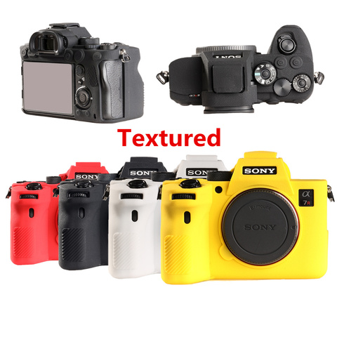 Peau de protection de corps de boîtier en silicone en caoutchouc pour Sony A7C / A7S III / A7R IV / A7R 4 / Mark IV ILCE 7RM4 7C A7SM3 caméra douce ► Photo 1/1