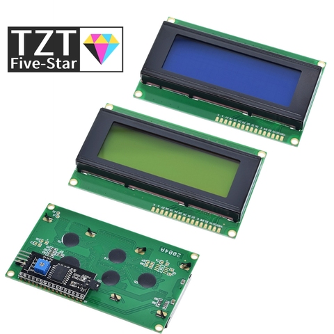 Module adaptateur d'interface de série pour Arduino LCD2004 + 12C, composant électronique écran Bleu/vert HD44780 caractère LCD/WIIC/12C, 2004, 20x 4, 2004A, ► Photo 1/5