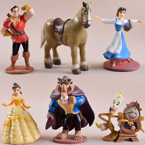 Figurine de dessin animé Disney la belle et la bête lumineuse, modèle d'action, Collection de princesse, jouet pour enfant, cadeau tendance ► Photo 1/6