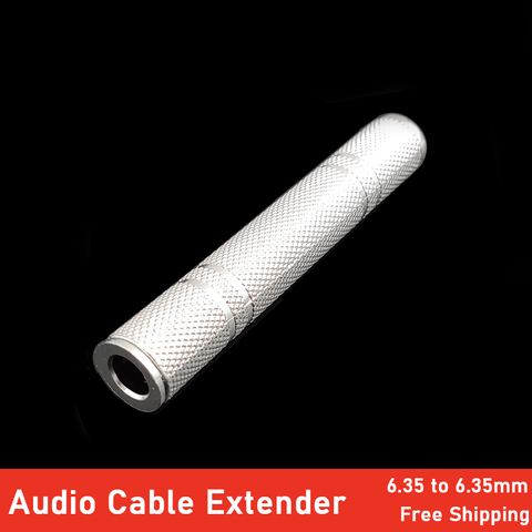 Connecteur d'extension de câble Audio pour guitare, 1/4 pouces, Jack 6.35mm, 6.35 à 6.35mm, adaptateur de câble, coupleur convertisseur ► Photo 1/6