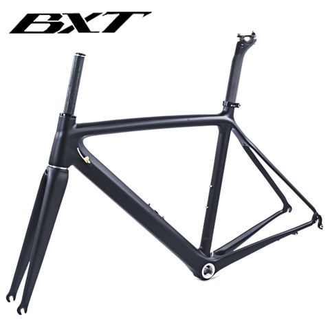 BXT marque BXT cadre en carbone BSA plein carbone cadres de vélo de route 700C cadre de course fourche tige de selle Di2/cadres de route en carbone mécanique ► Photo 1/6