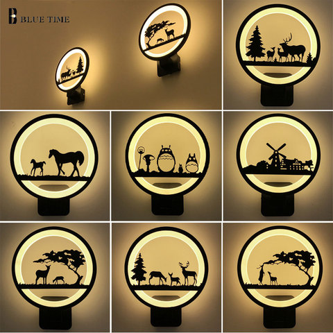 Applique murale décorative pour la maison, applique murale moderne Led noir, pour le salon, la chambre à coucher, la cuisine, la salle à manger, éclairage de mur Led ► Photo 1/6