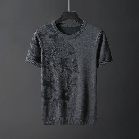 T-shirt Camouflage à manches courtes et col rond pour homme, pull-over, décontracté, grande taille, été, 2022, D216 ► Photo 1/6