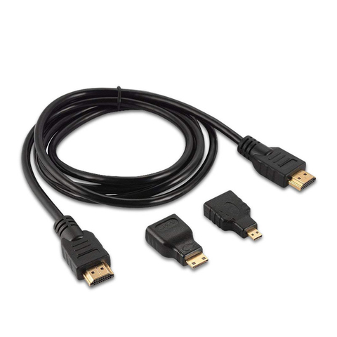 Haute qualité Mini HDMI-compatible adaptateur Micro HDMI connecteur 1.5 mètres 4K HD câble adapté pour PS3 HDTV DVD XBOX PC Pro ► Photo 1/6