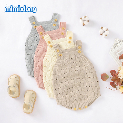 Bébé Body vêtements mode solide tricoté nouveau-né Bebes Body costumes hauts pour infantile garçons filles combinaisons tenue une pièce ► Photo 1/6