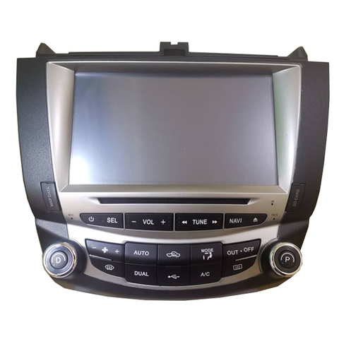 Multimidia central 2 din pour honda accord 2003 2007 | Avec volant de direction, caméra inversée, inclus pour multimédia accord 7 ► Photo 1/6