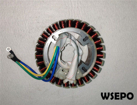 5000 Watt (48V/60V/72V) adapté aux besoins du client 100% Rotor d'enroulement de cuivre pour le générateur de cc s'adapte sur le moteur à essence 170F,172F ► Photo 1/2