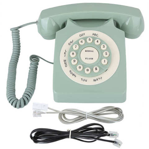 Téléphone Vintage européen à l'ancienne, téléphone fixe filaire, pour la maison, le bureau, l'hôtel, rétro ► Photo 1/6