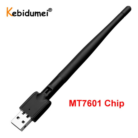 Adaptateur WIFI USB MT7601 150Mbps USB 2.0 carte réseau sans fil adaptateur LAN antenne Wi-Fi pour ordinateur portable récepteur Satellite numérique ► Photo 1/6
