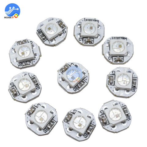 10Pcs DC 5V 3MM x 10MM WS2812B SMD RGB LED Mini PCB Board 5050 puce intégrée IC-WS2812 qualité supérieure ► Photo 1/6