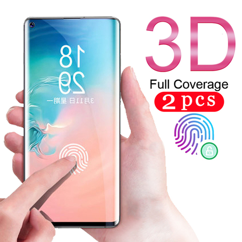 2 pièces pour samsung galaxy s10e s10 plus verre trempé s10 lite film de protection téléphone protecteur d'écran sur le smartphone en verre ► Photo 1/6