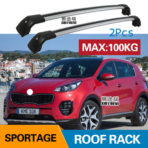 SHITURUI 2 pcs barres de Toit Pour KIA SPORTAGE 4TH 2016 2017 2022 En Alliage D'aluminium Barres Latérales Croix Rails Toit Rack porte-bagages ► Photo 1/5