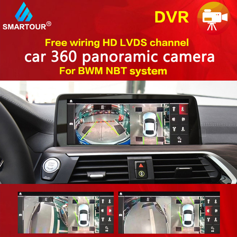 Smartour 360 caméra de recul de voiture pour BMW série 3 F30 F31 F34 série 4 F32 F33 F36 MuItimedia bird view NBT système 4 caméra ► Photo 1/6