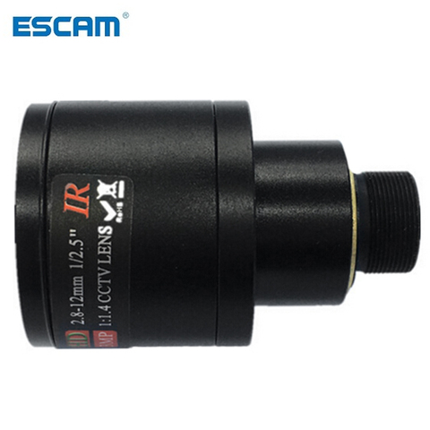 Objectif CCTV HD 2.8 mp M12-12mm, variable focale IR HD, F1.4, zoom à mise au point manuelle ► Photo 1/6