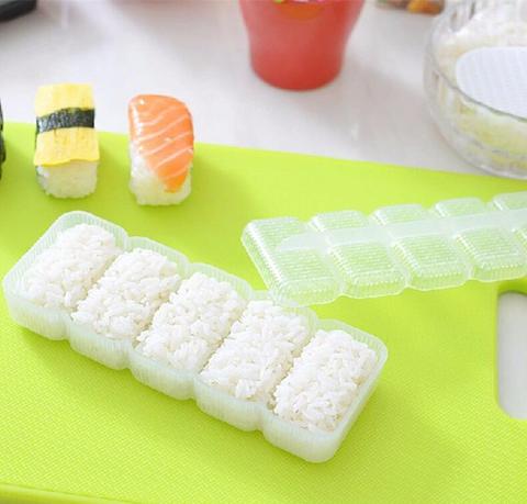Japon Nigiri Sushi moule boule de riz 5 rouleaux fabricant anti-adhésif presse Bento outil livraison gratuite ► Photo 1/6