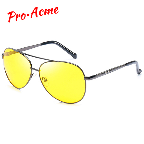 Lunettes de Vision nocturne pour la conduite | Pro Acme Classic Pilot, lunettes à monture métallique et à lentille jaune pour hommes et femmes CC0101 ► Photo 1/6